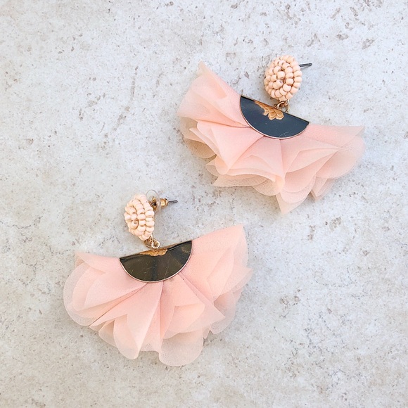 Blush Statement Earrings - Picture 4 of 7